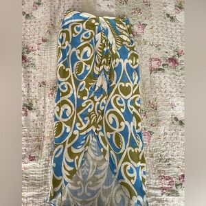 Zara Blue and Olive Skirt